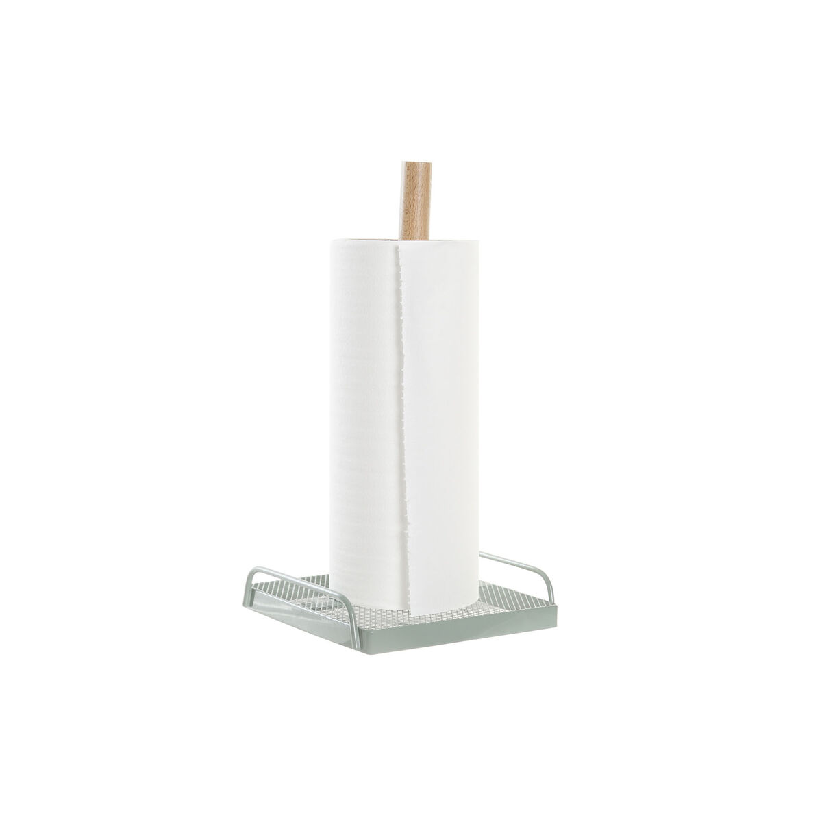 Kitchen Paper holder DKD Home Decor Beige Metal Mint Pinewood (16 x 15 x 29,5 cm) (2 Units)