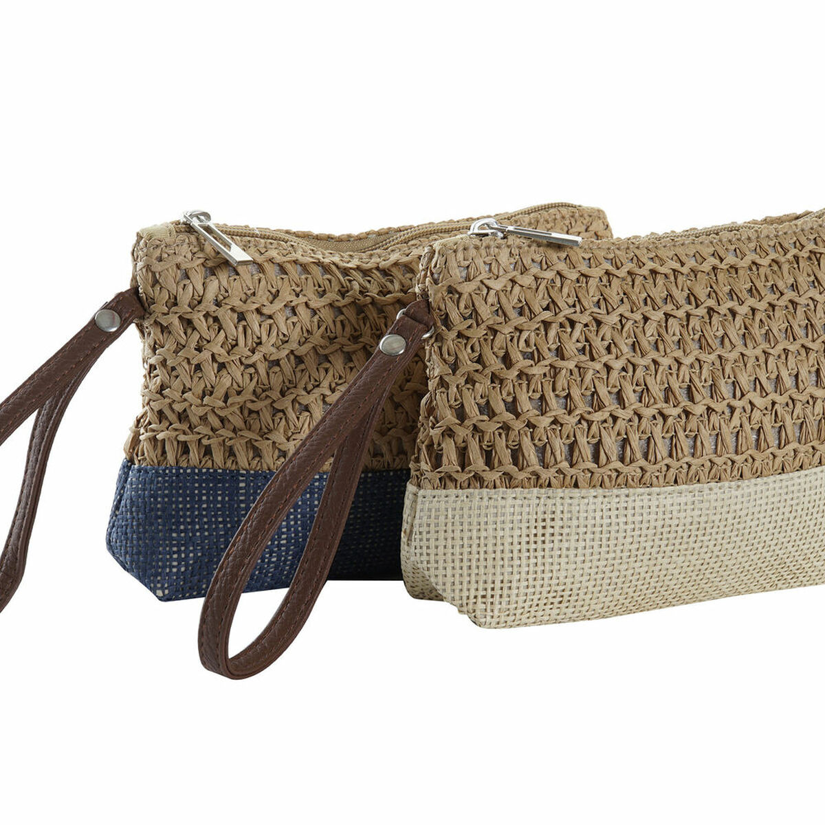 Toilet Bag DKD Home Decor Fibre Yellow Blue White Red Beige (4 Units)