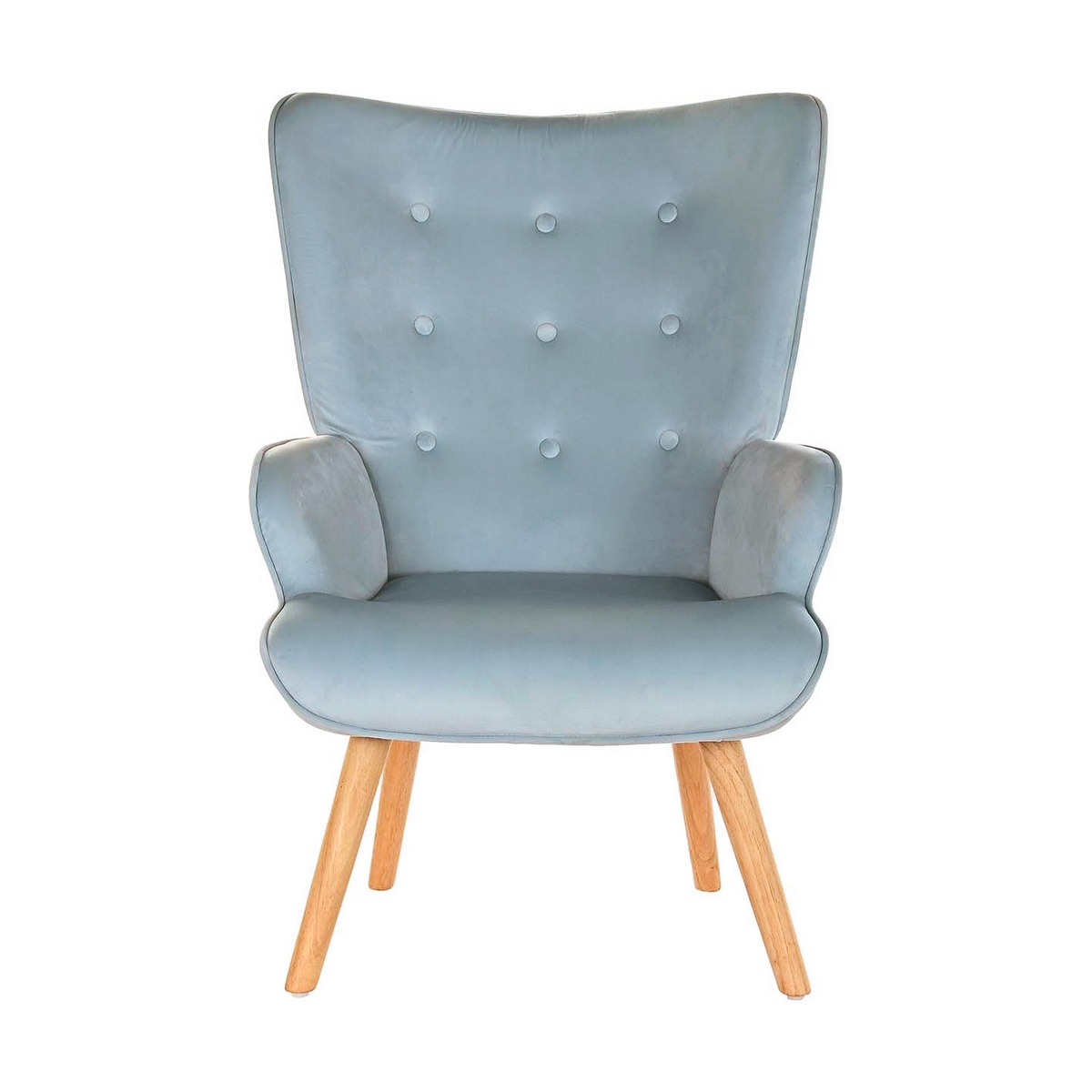 Armchair DKD Home Decor Blue Sky blue Natural Wood Plastic 67 x 75 x 96 cm Armchair DKD Home Decor Blue Sky blue Natural Wood Plastic 67 x 75 x 96 cm