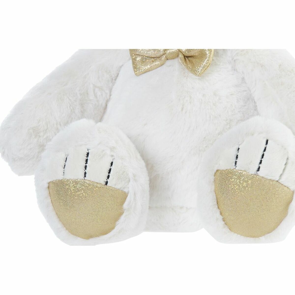 Teddy Bear DKD Home Decor Bow tie White Golden Metal Children’s Bear 30 x 40 cm 30 x 30 x 36 cm