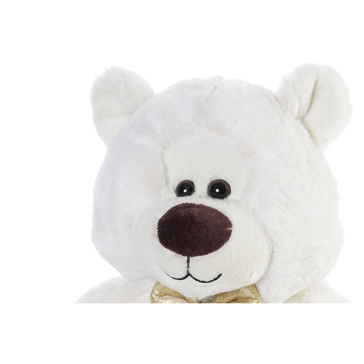 Teddy Bear DKD Home Decor Bow tie White Golden Metal Children’s Bear 30 x 40 cm 30 x 30 x 36 cm