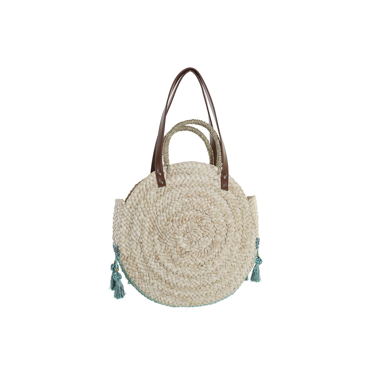 Shoulder Bag DKD Home Decor Natural Grey Polyester Mint Fibre (39 x 9 x 48 cm) (2 Units)