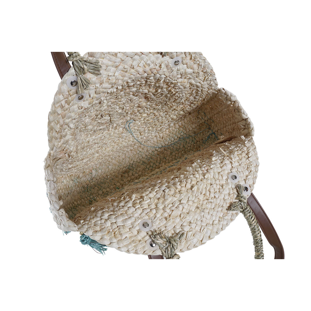 Shoulder Bag DKD Home Decor Natural Grey Polyester Mint Fibre (39 x 9 x 48 cm) (2 Units)