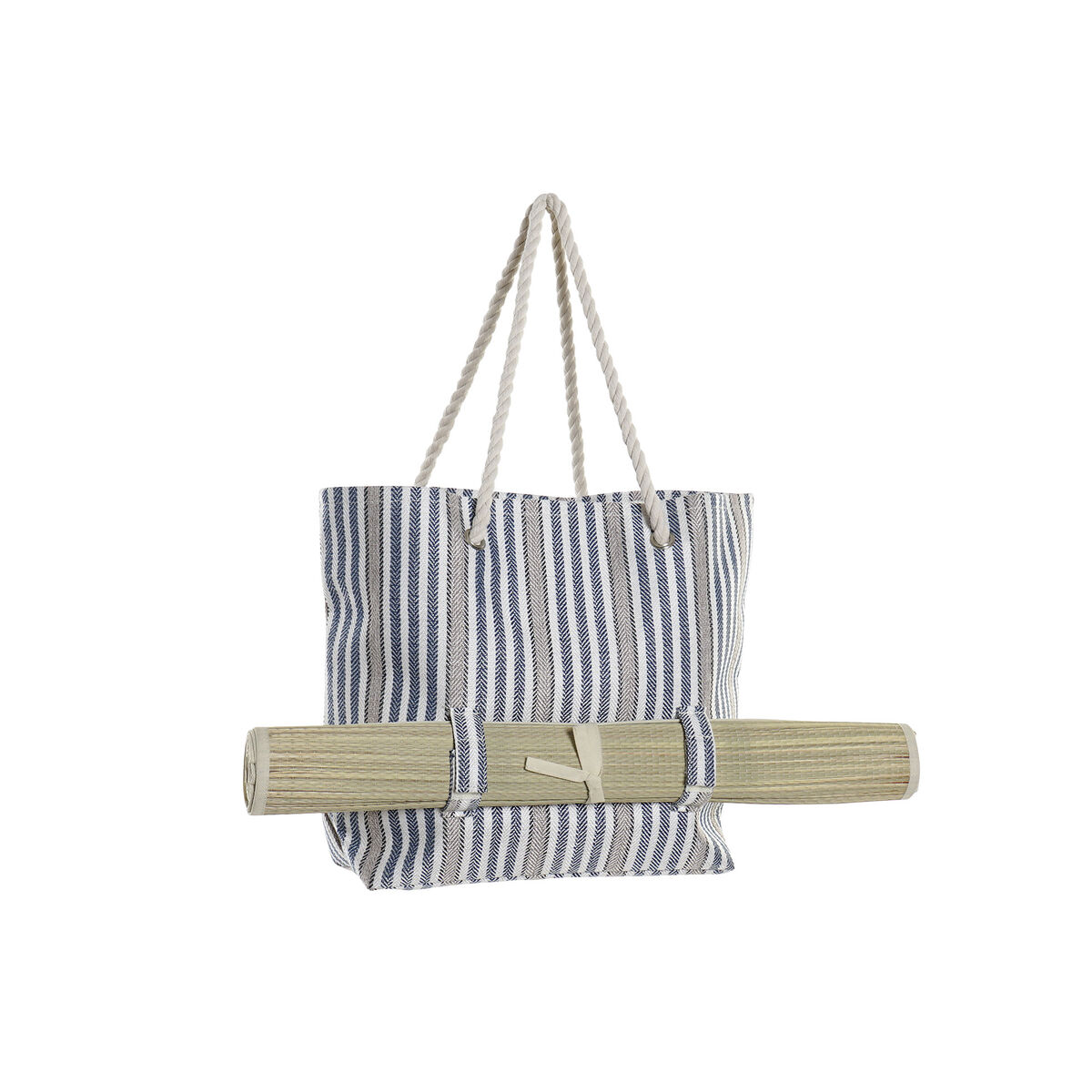 Beach Bag DKD Home Decor Red Blue Polyester (50 x 16 x 36 cm) (2 Units)