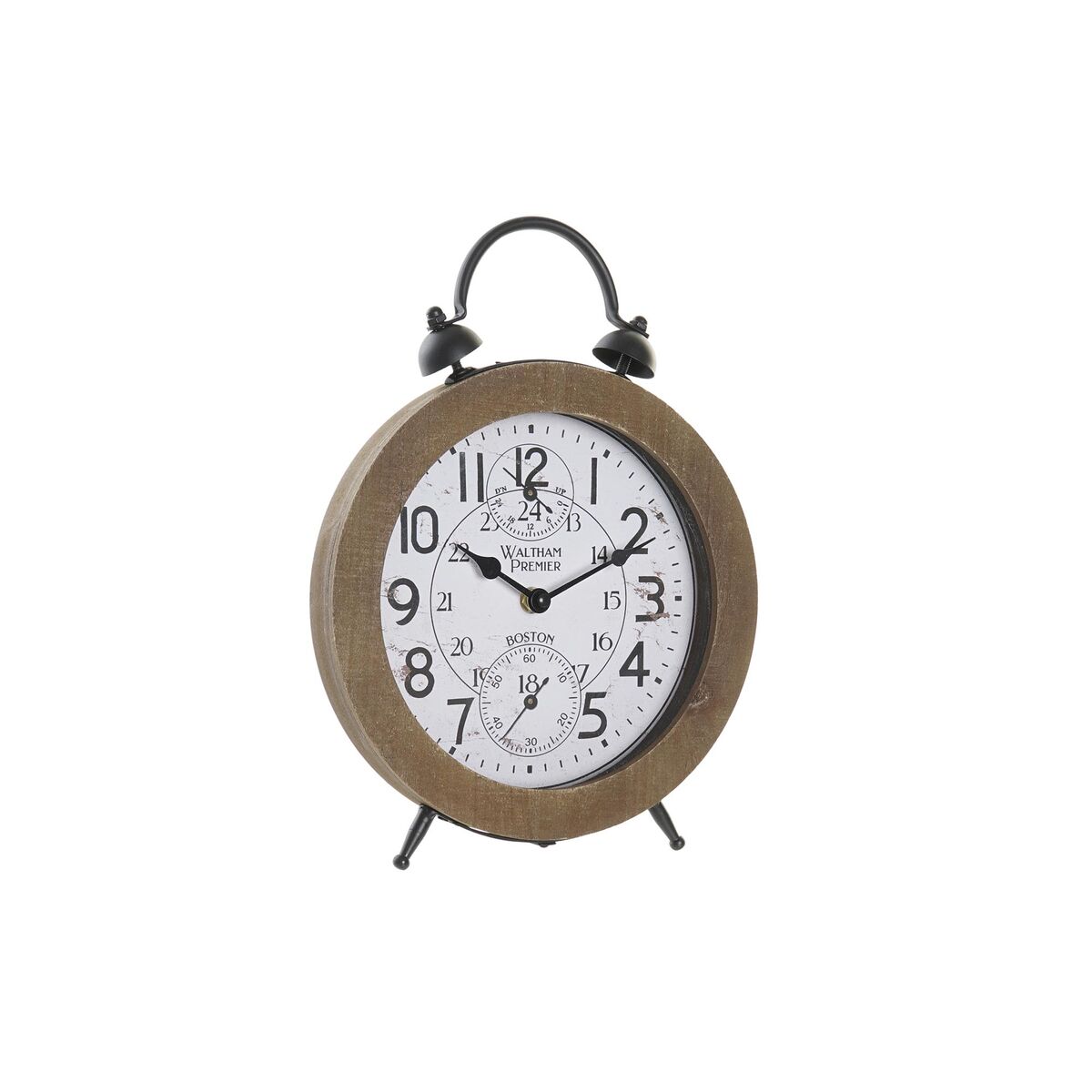 Table clock DKD Home Decor Natural MDF White Iron (24 x 5 x 30 cm) Table clock DKD Home Decor Natural MDF White Iron (24 x 5 x 30 cm)