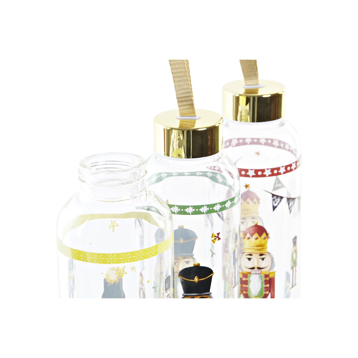 Bottle DKD Home Decor Nutcracker Crystal PVC (550 ml) (3 Units)