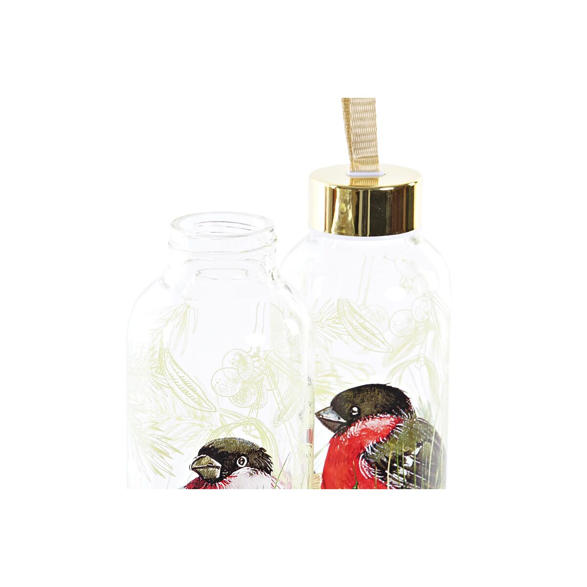 Bottle DKD Home Decor Bird Crystal PVC (550 ml) (2 Units)