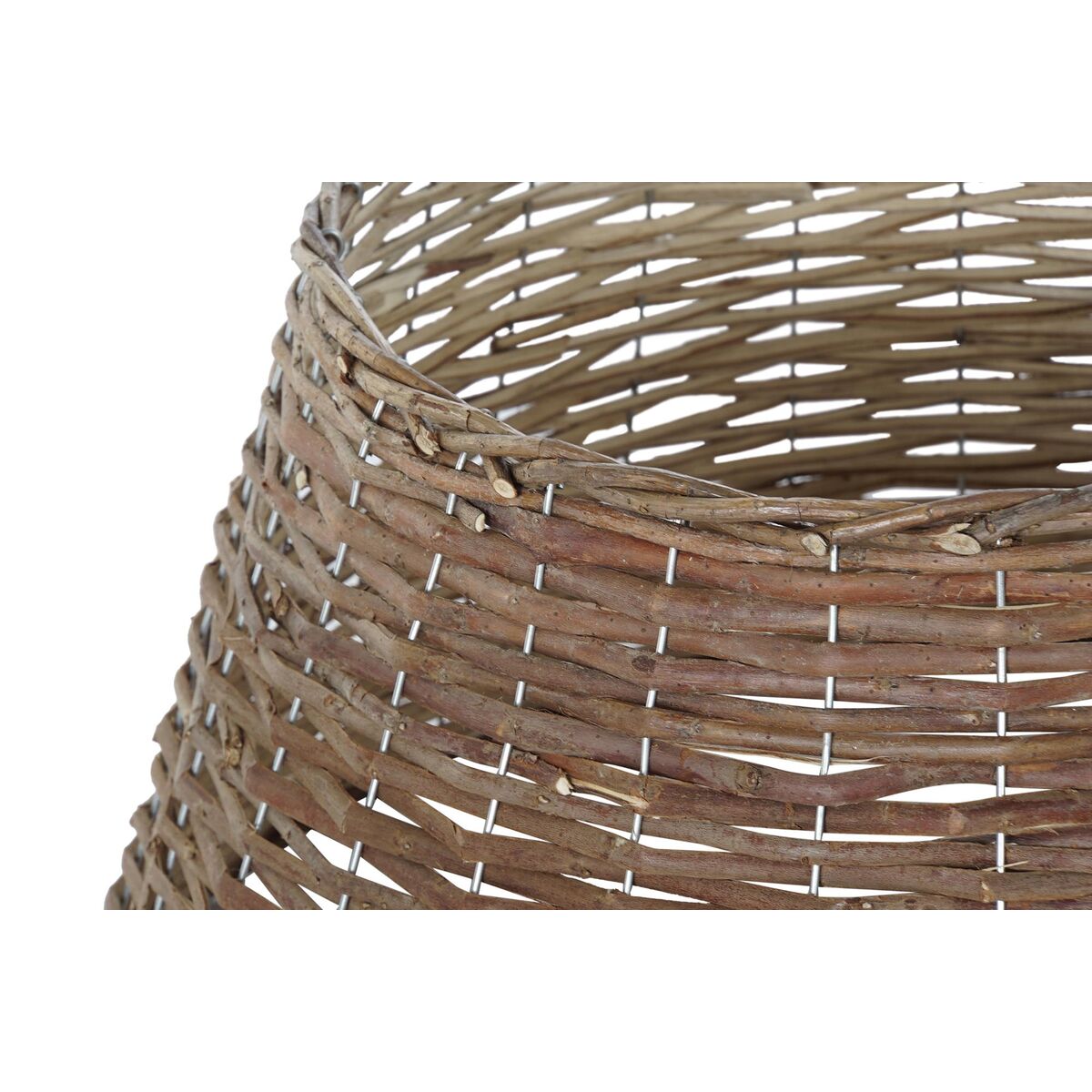 Christmas tree skirt DKD Home Decor wicker (59 x 59 x 26 cm) (2 Units)