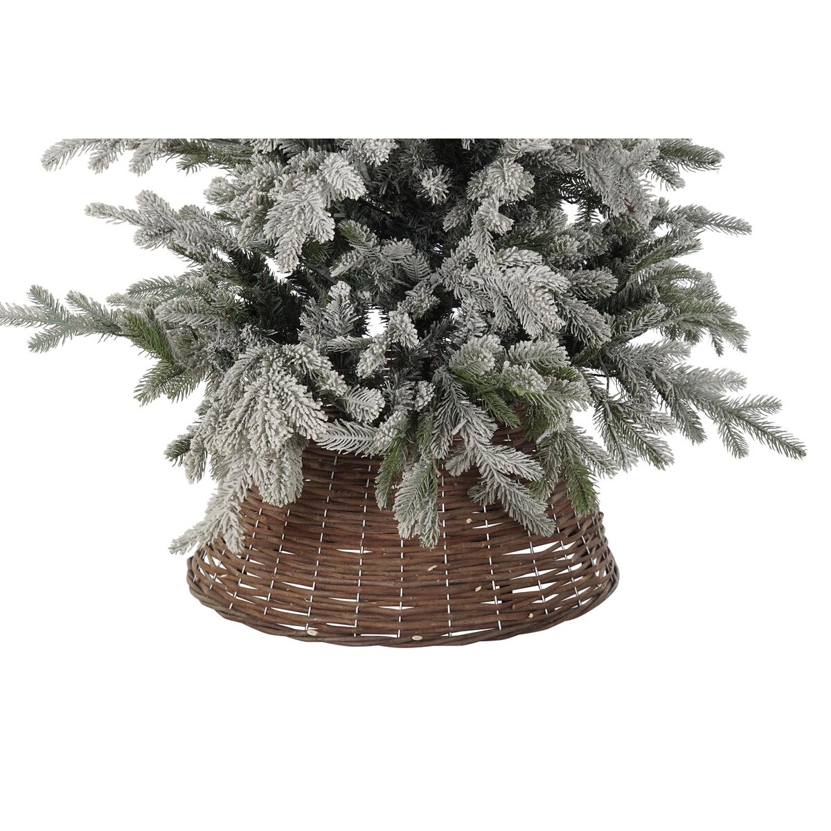 Christmas tree skirt DKD Home Decor wicker (59 x 59 x 26 cm) (2 Units)