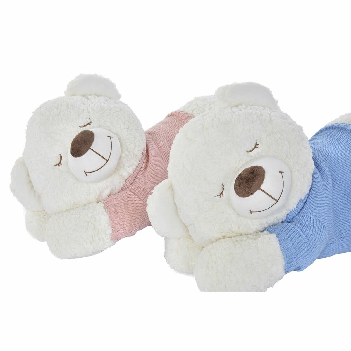 Teddy Bear DKD Home Decor 70 x 30 x 30 cm Blue Pink White Children’s (2 Units)