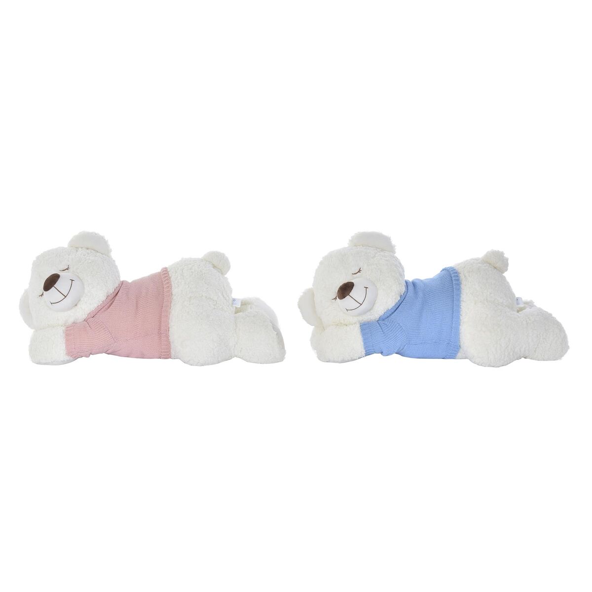 Teddy Bear DKD Home Decor 70 x 30 x 30 cm Blue Pink White Children’s (2 Units)