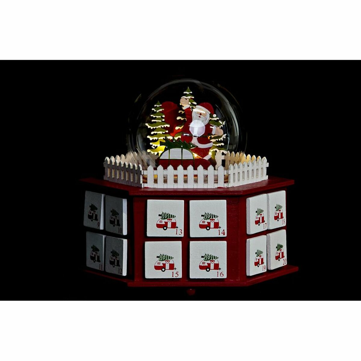 Advent Calendar DKD Home Decor Wood (22 x 19 x 20 cm) (2 Units)