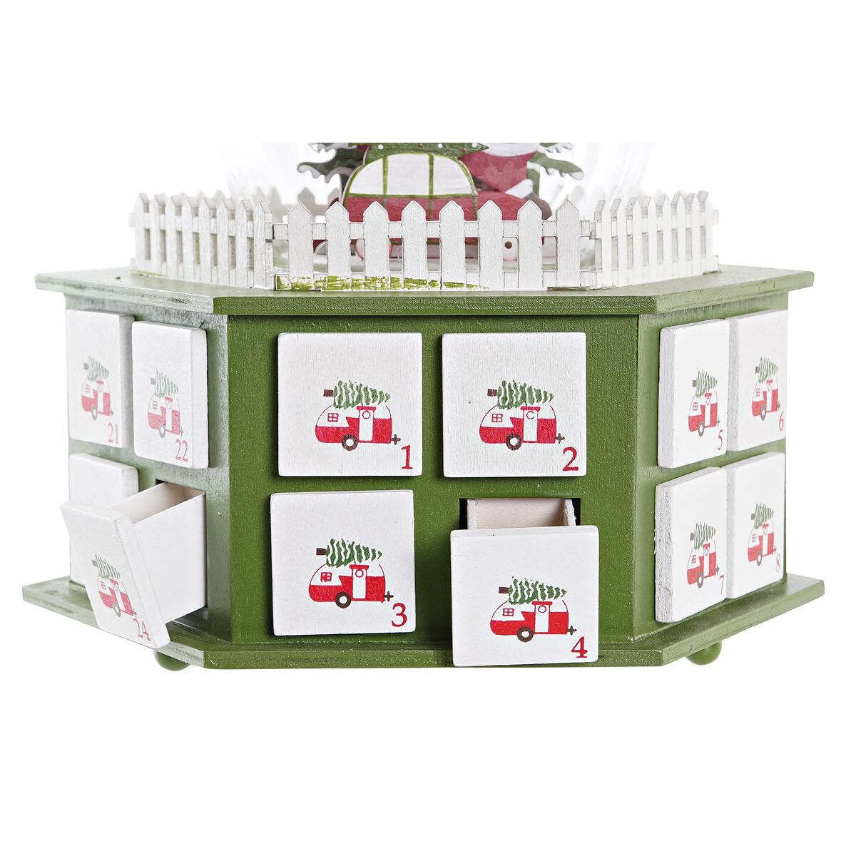 Advent Calendar DKD Home Decor Wood (22 x 19 x 20 cm) (2 Units)