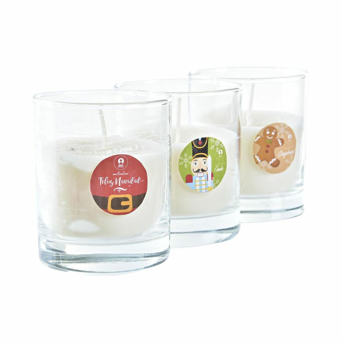 Candle DKD Home Decor Christmas Father Christmas Nutcracker (8 x 8 x 9 cm) (3 Units) Candle DKD Home Decor Christmas Father Christmas Nutcracker (8 x 8 x 9 cm) (3 Units)