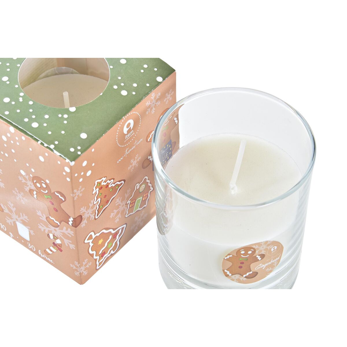 Candle DKD Home Decor Christmas Father Christmas Nutcracker (8 x 8 x 9 cm) (3 Units)