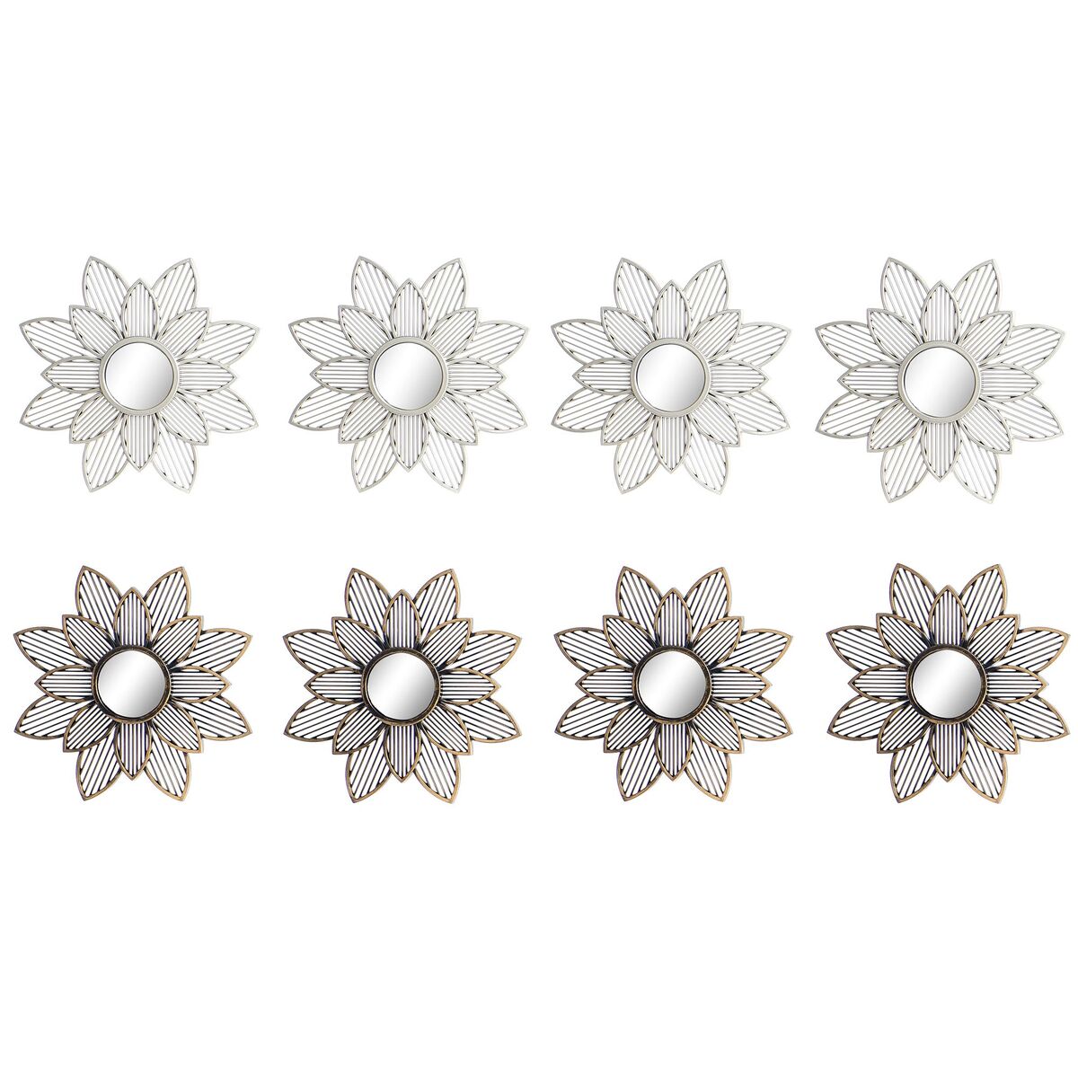 Mirror Set DKD Home Decor Mirror Champagne Golden PP 2 Units (25 x 1 x 25 cm) Mirror Set DKD Home Decor Mirror Champagne Golden PP 2 Units (25 x 1 x 25 cm)