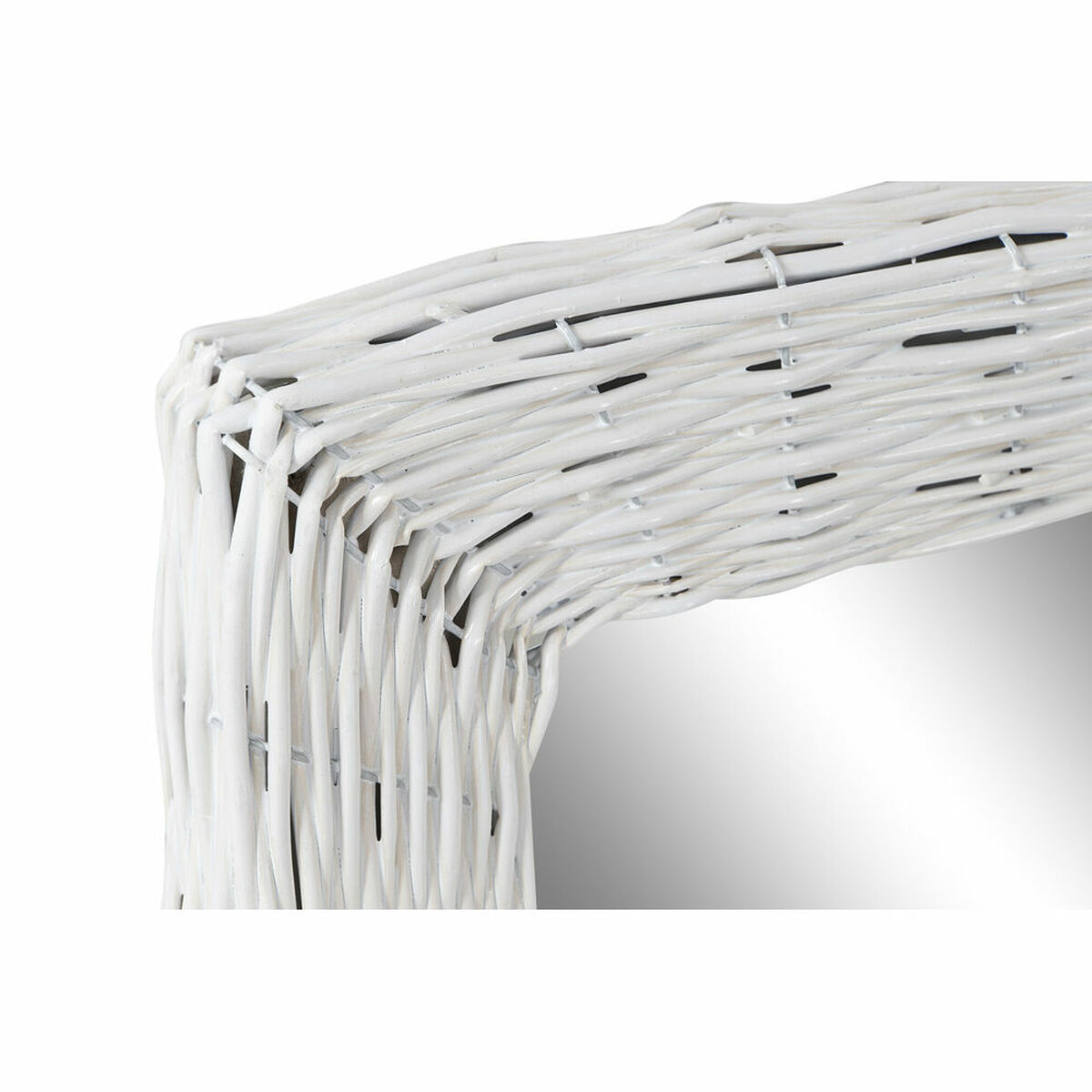 Wall mirror DKD Home Decor White Cottage Braiding 53,5 x 4 x 62,5 cm