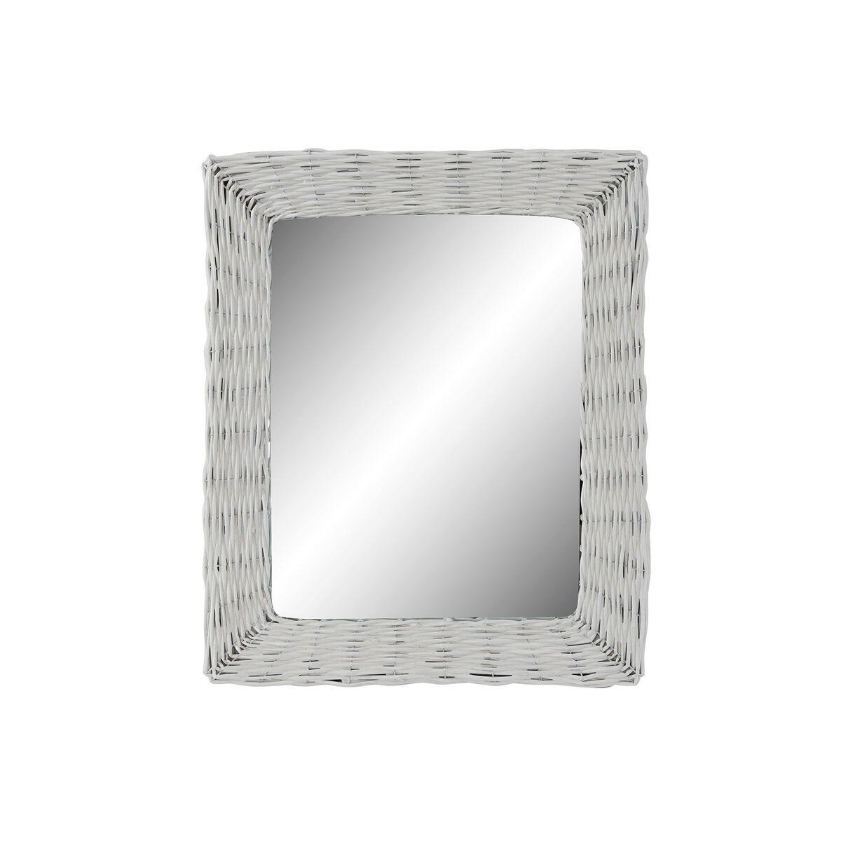 Wall mirror DKD Home Decor White Cottage Braiding 53,5 x 4 x 62,5 cm