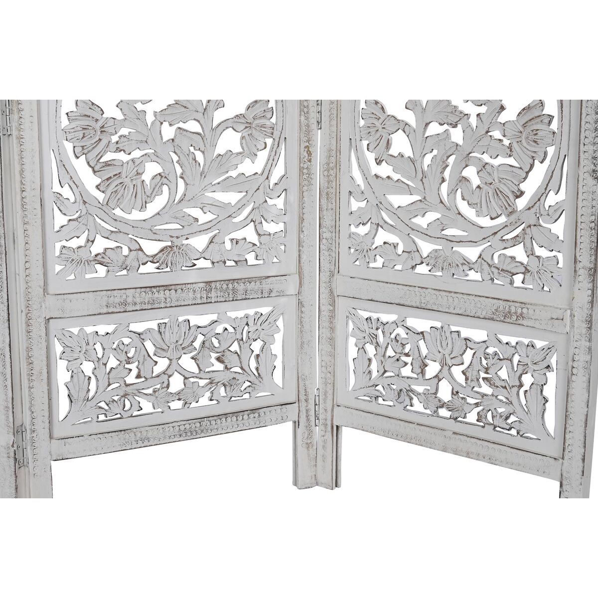 Folding screen DKD Home Decor White Mango wood MDF Wood 150 x 2 x 180 cm
