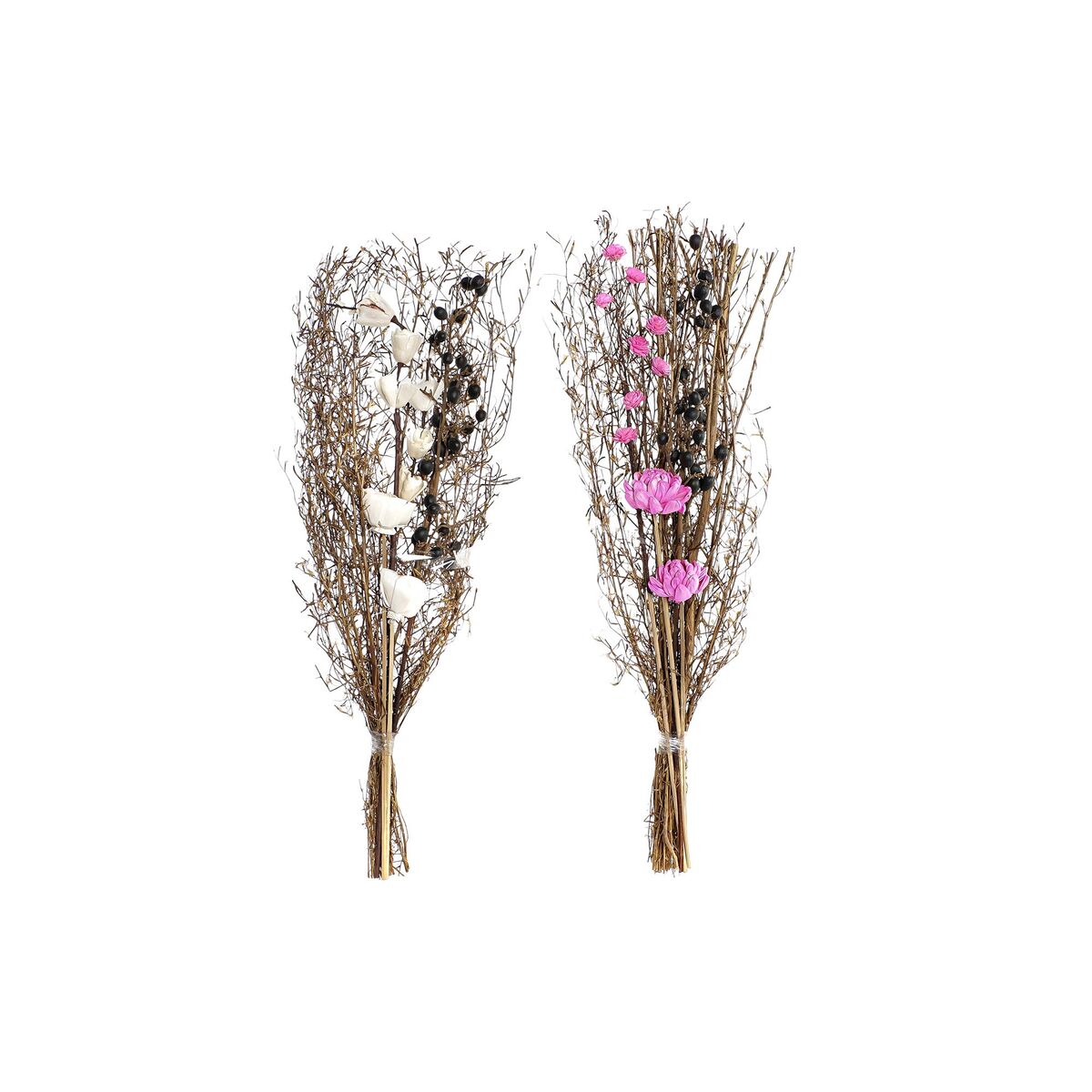 Bunch DKD Home Decor Pink Brown White Dried flower (2 Units) (30 x 30 x 65 cm) Bunch DKD Home Decor Pink Brown White Dried flower (2 Units) (30 x 30 x 65 cm)