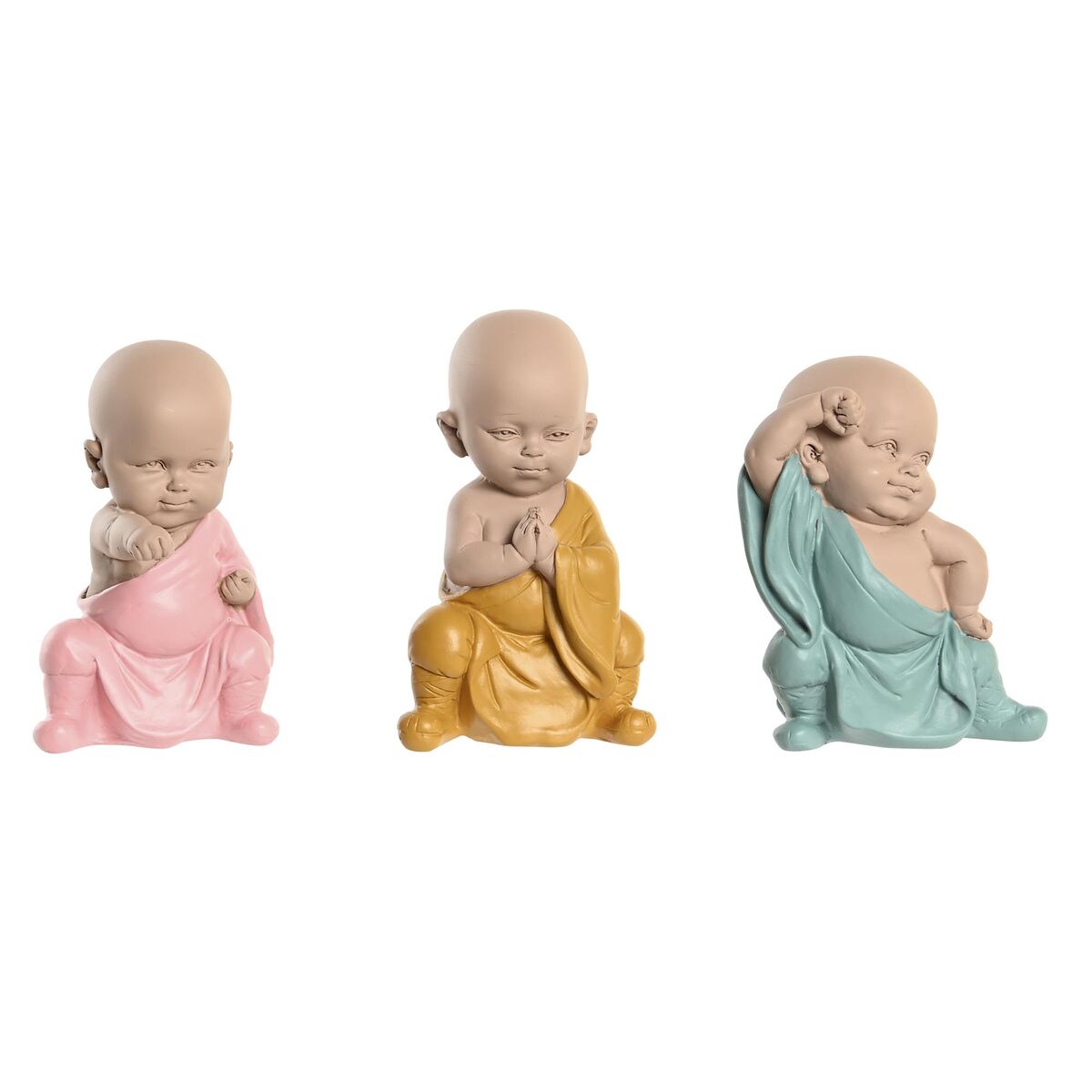 Decorative Figure DKD Home Decor Blue Pink Yellow Resin Monk (8 x 5,5 x 12,7 cm) (3 Units) Decorative Figure DKD Home Decor Blue Pink Yellow Resin Monk (8 x 5,5 x 12,7 cm) (3 Units)