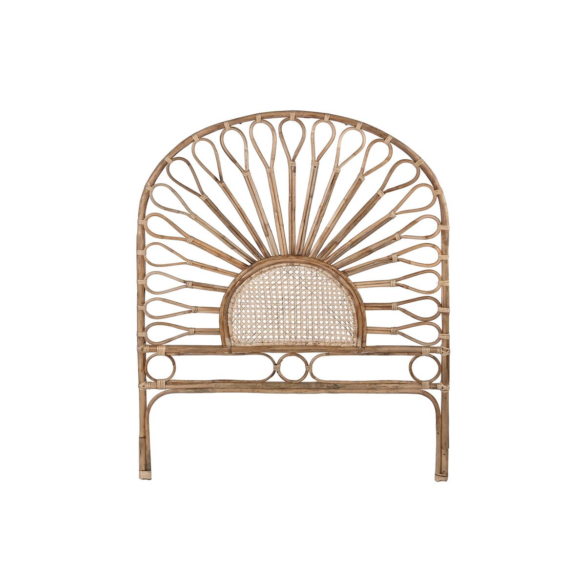Headboard DKD Home Decor Natural Sunflower 100 x 4 x 90 cm 100 x 4 x 126 cm Bamboo