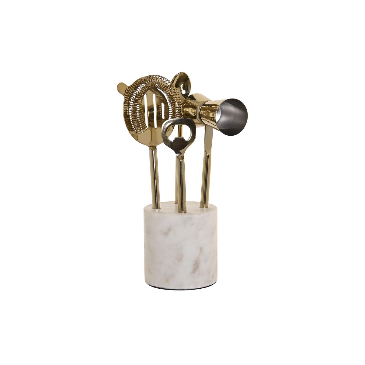 Cocktail Set DKD Home Decor 10 x 3 x 21 cm Silver Golden Stainless steel Marble Cocktail Set DKD Home Decor 10 x 3 x 21 cm Silver Golden Stainless steel Marble