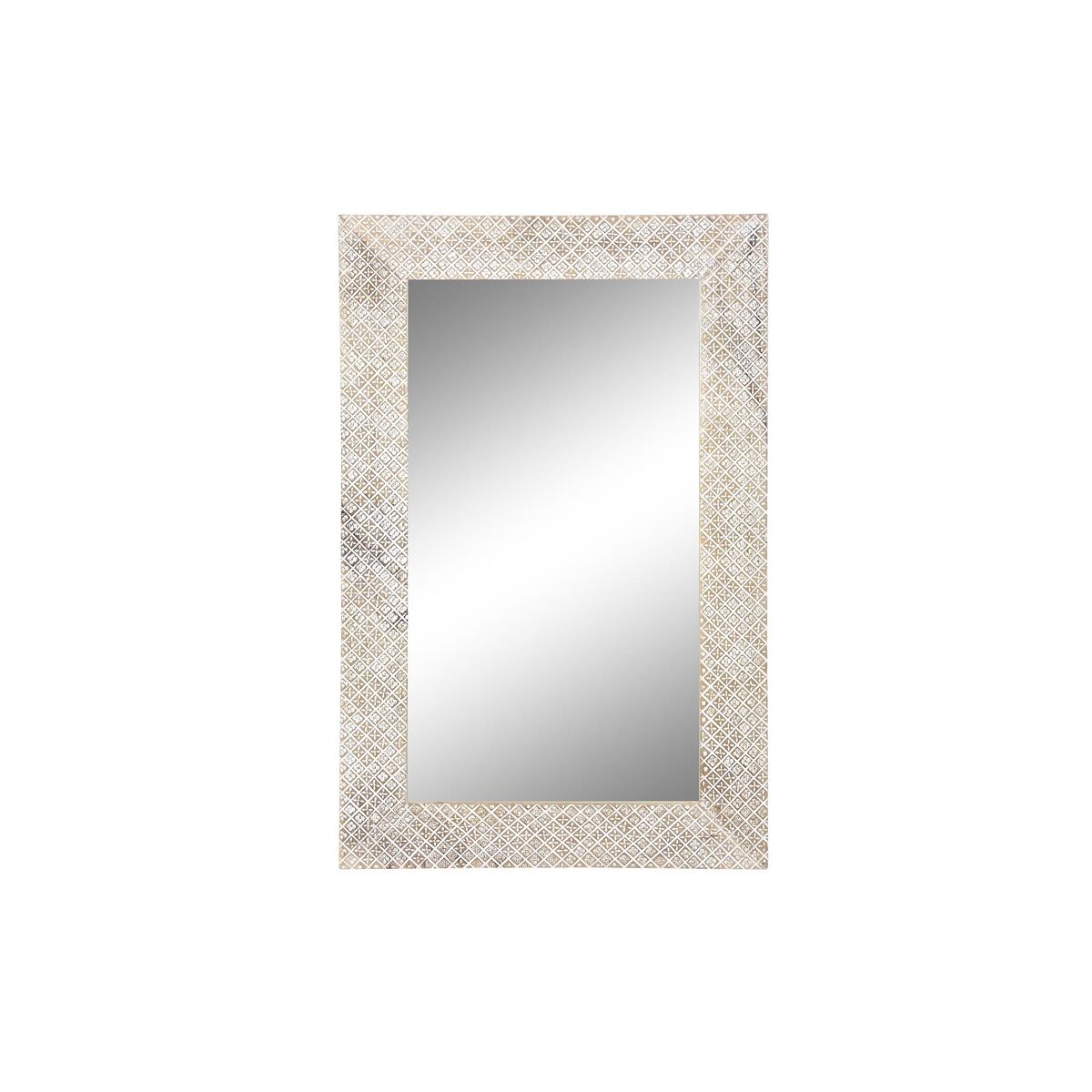 Wall mirror DKD Home Decor Natural White Mango wood (76,5 x 3 x 122 cm) Wall mirror DKD Home Decor Natural White Mango wood (76,5 x 3 x 122 cm)