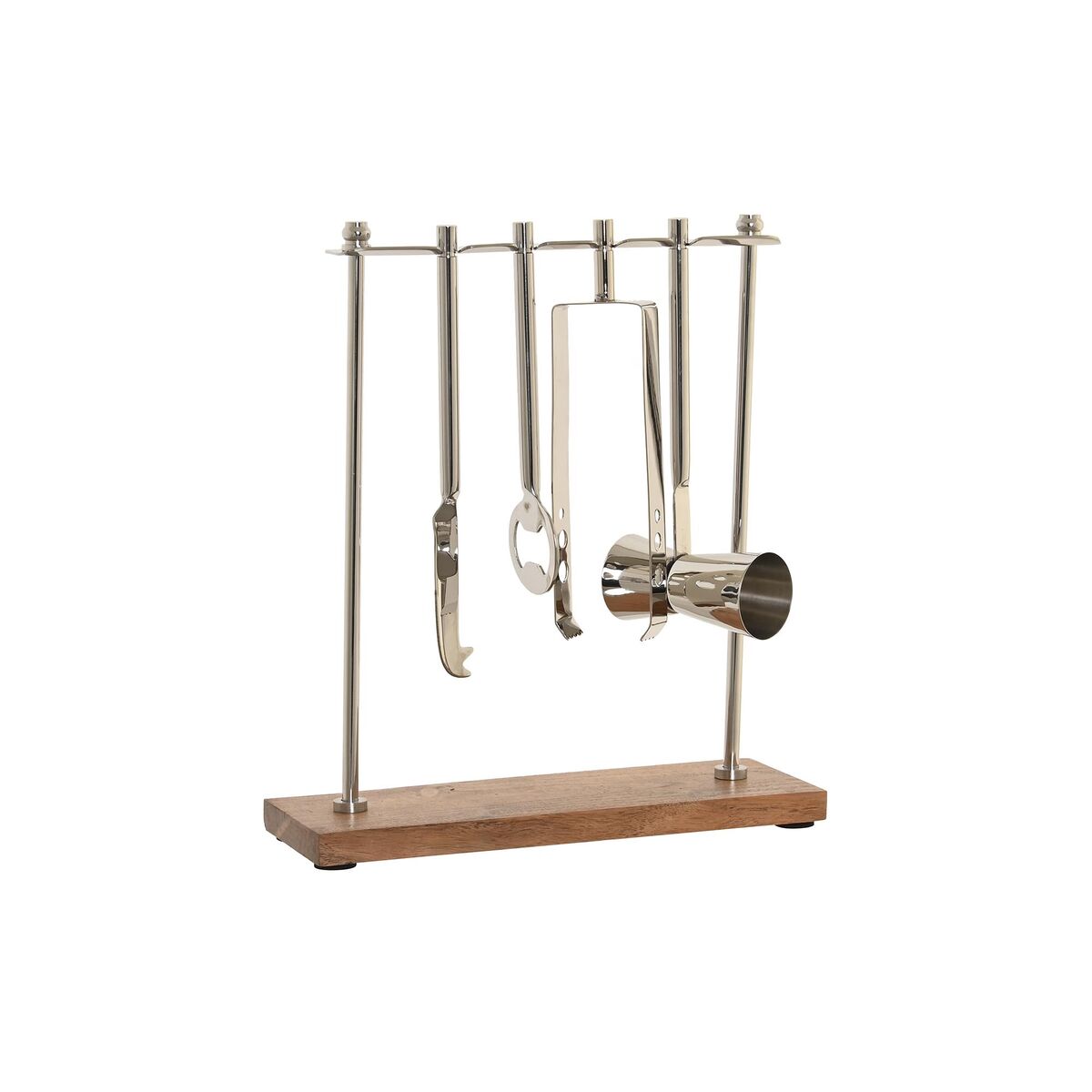 Cocktail Set DKD Home Decor 25,5 x 9 x 30 cm Natural Silver Stainless steel Acacia Cocktail Set DKD Home Decor 25,5 x 9 x 30 cm Natural Silver Stainless steel Acacia