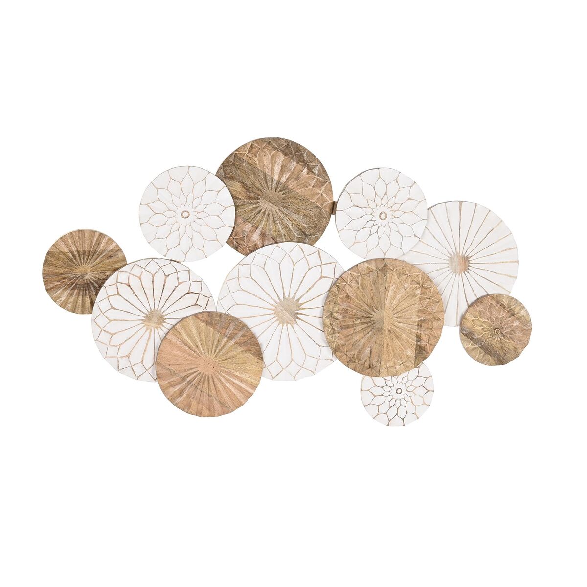 Wall Decoration DKD Home Decor Brown White Mango wood (100 x 3 x 62 cm) Wall Decoration DKD Home Decor Brown White Mango wood (100 x 3 x 62 cm)