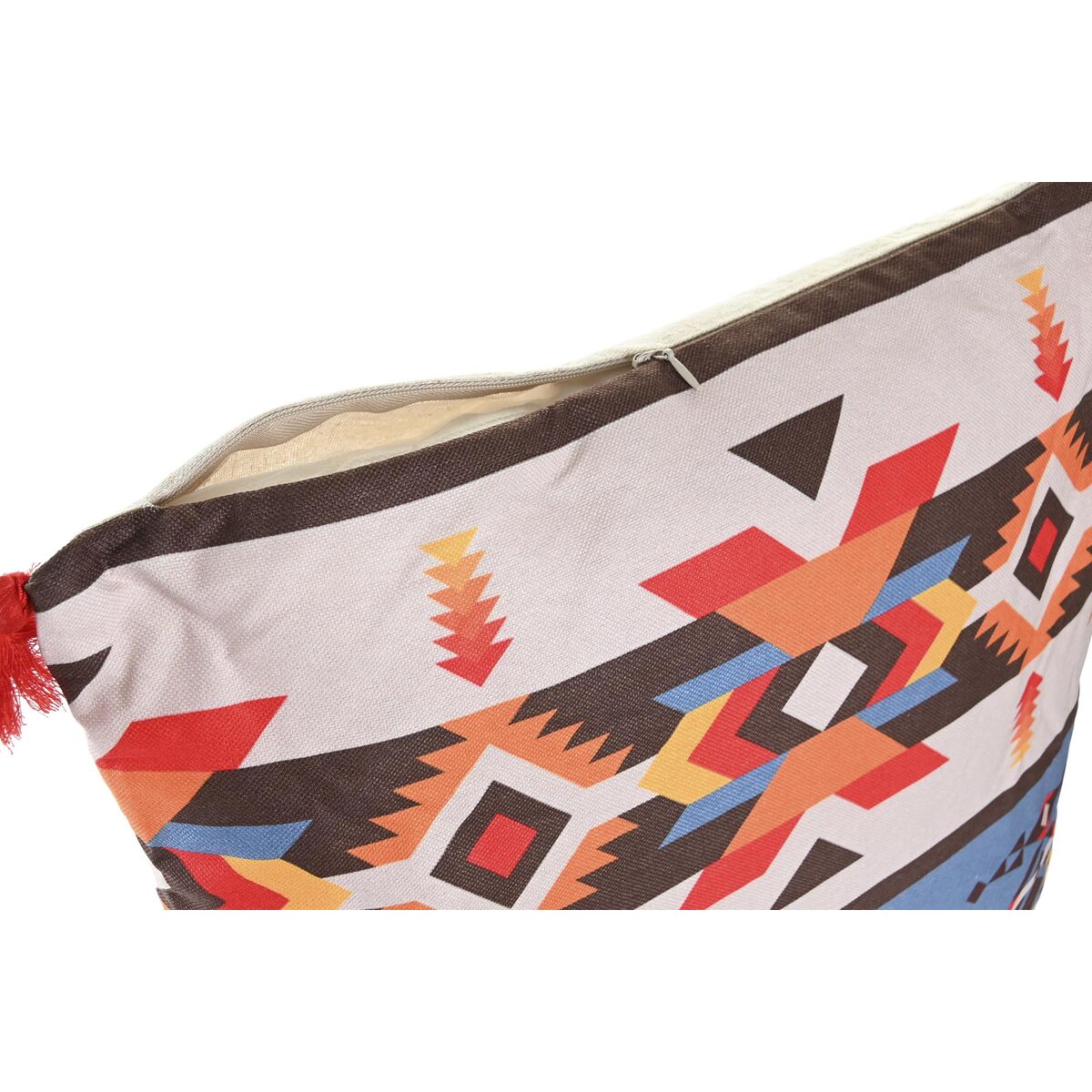 Cushion DKD Home Decor Polyester Multicolour Ikat (45 x 10 x 45 cm) (4 Units)