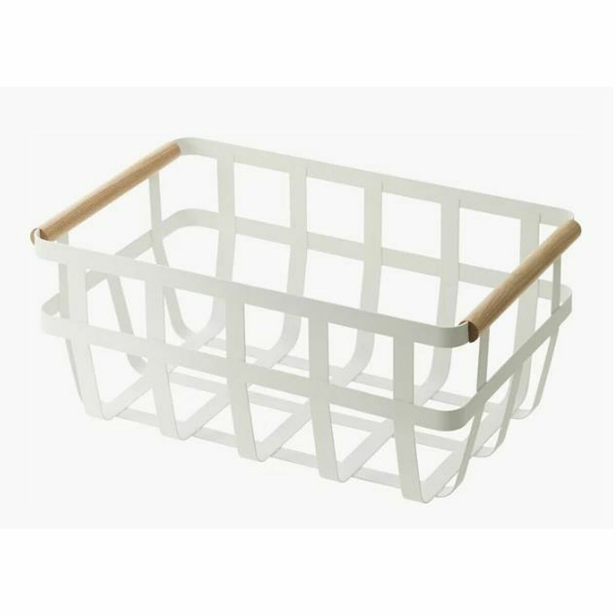 Multi-purpose basket DKD Home Decor White Natural Metal Pinewood 36 x 22 x 15,5 cm Multi-purpose basket DKD Home Decor White Natural Metal Pinewood 36 x 22 x 15,5 cm