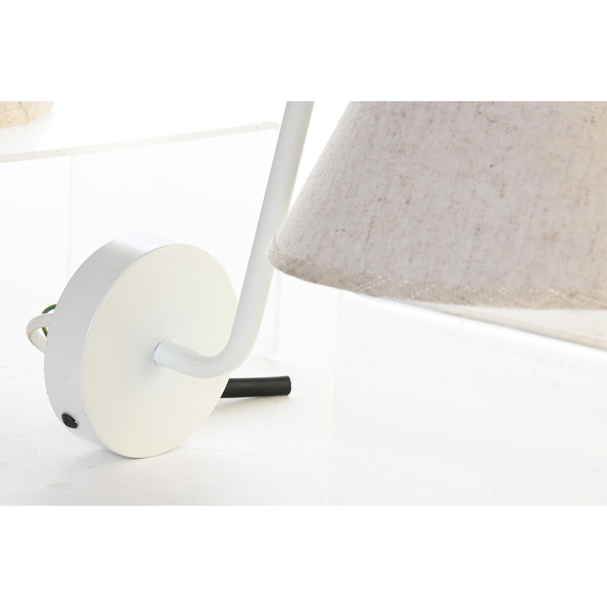 Wall Lamp DKD Home Decor Golden Metal Linen White 50 W Modern (22 x 32 x 37 cm) (2 Units)