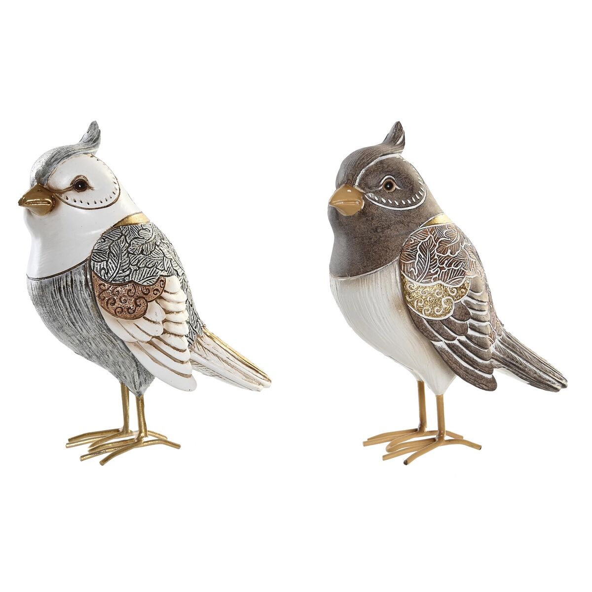 Decorative Figure DKD Home Decor Beige White Resin Bird Modern (12,5 x 7 x 16 cm) (2 Units) Decorative Figure DKD Home Decor Beige White Resin Bird Modern (12,5 x 7 x 16 cm) (2 Units)