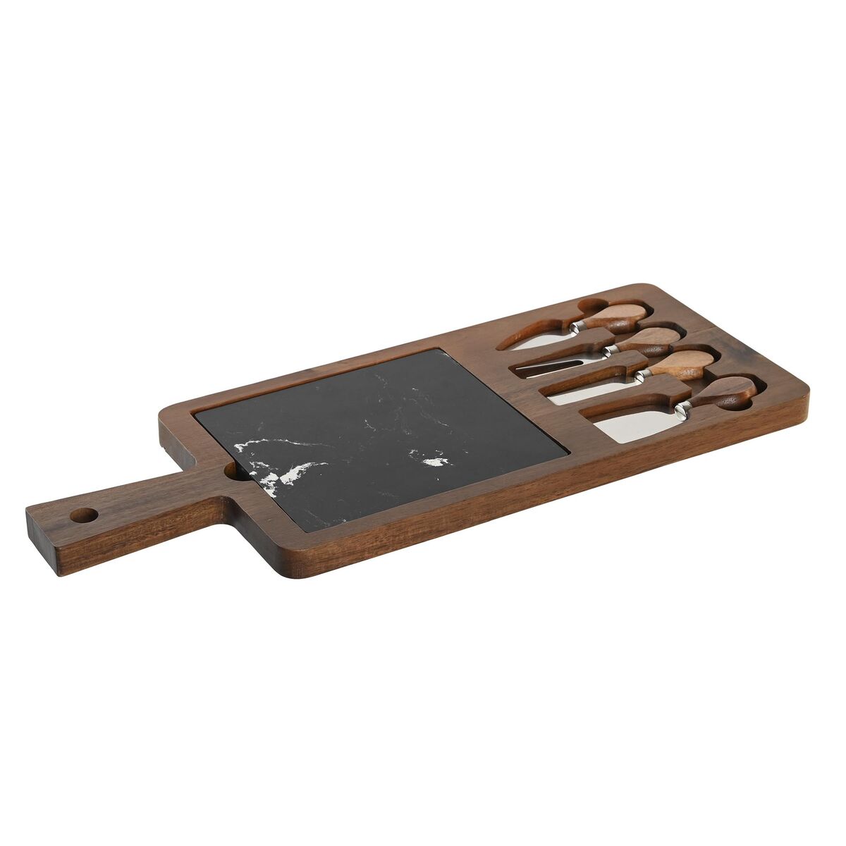 Cheese board DKD Home Decor Brown Black 49 x 19 x 2 cm Cheese board DKD Home Decor Brown Black 49 x 19 x 2 cm