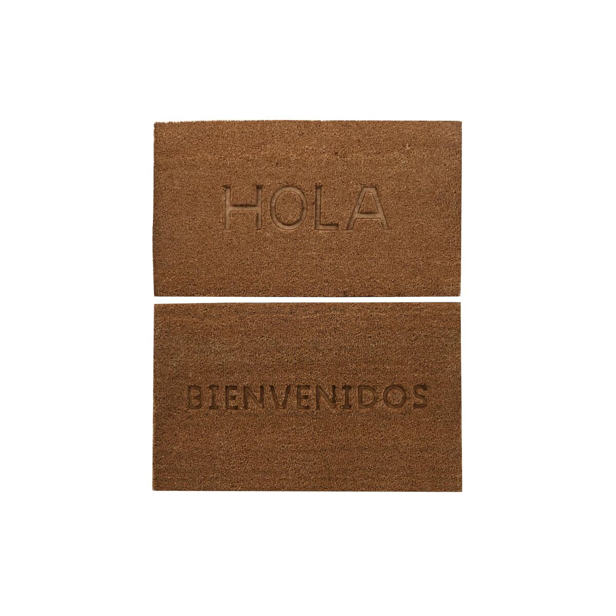 Doormat DKD Home Decor Brown Rubber Coconut (75 x 45 x 2,3 cm) (2 Units)