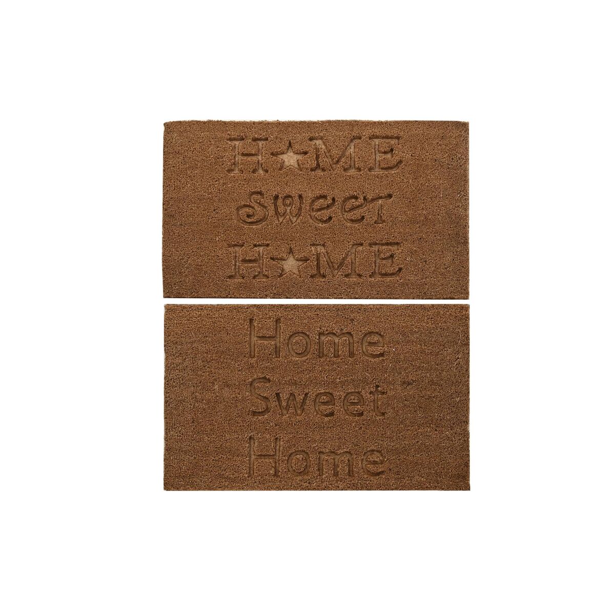 Doormat DKD Home Decor Brown Rubber Coconut (75 x 45 x 2,3 cm) (2 Units)
