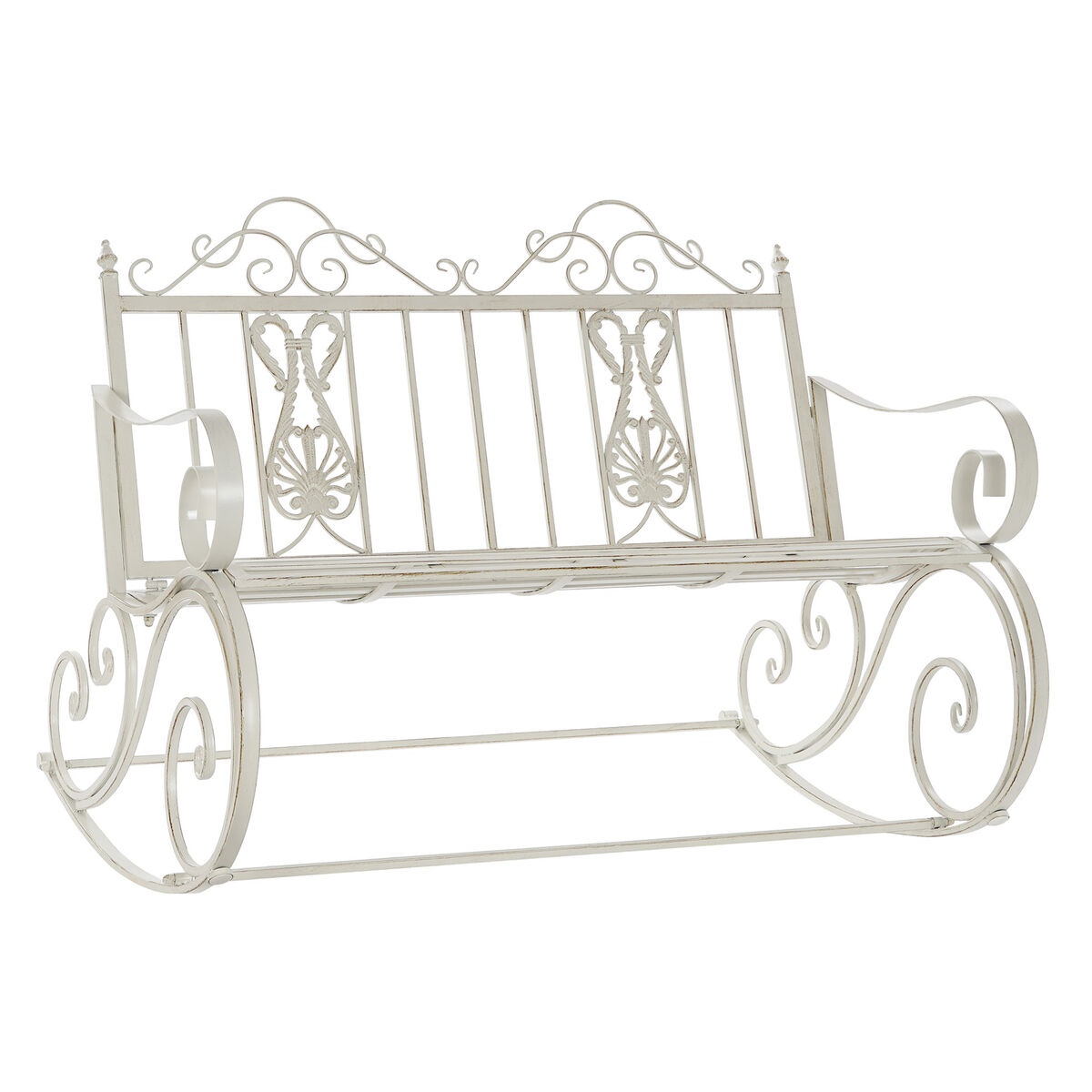 Rocking Chair DKD Home Decor Metal Aluminium White (118 x 90 x 92 cm) Rocking Chair DKD Home Decor Metal Aluminium White (118 x 90 x 92 cm)