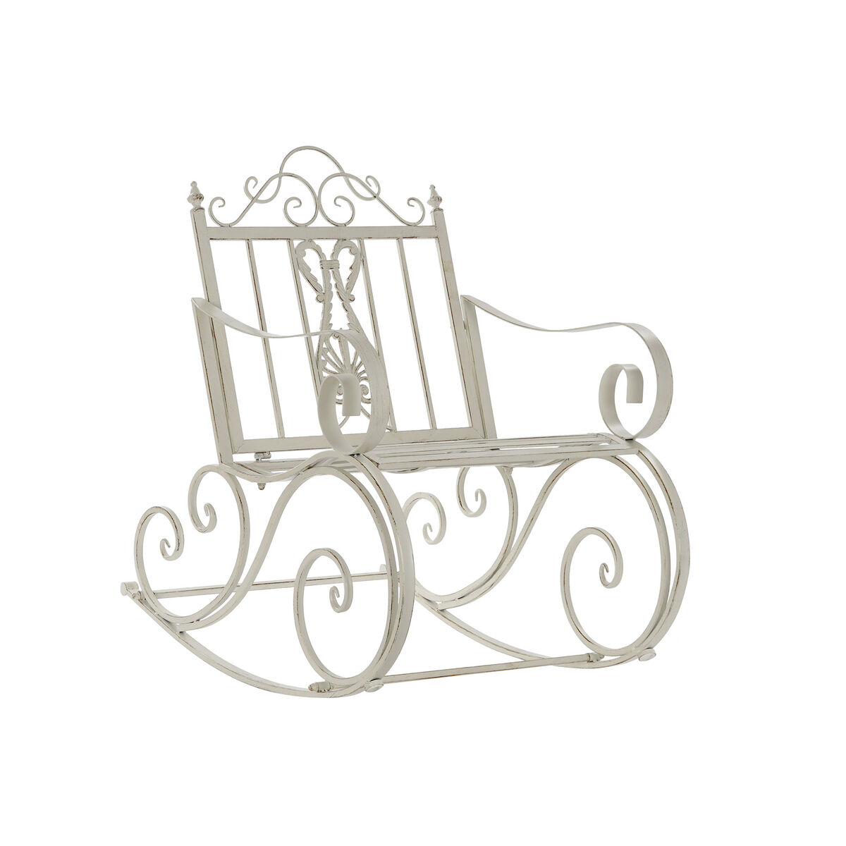 Rocking Chair DKD Home Decor Metal Aluminium White (63 x 89 x 92 cm) Rocking Chair DKD Home Decor Metal Aluminium White (63 x 89 x 92 cm)