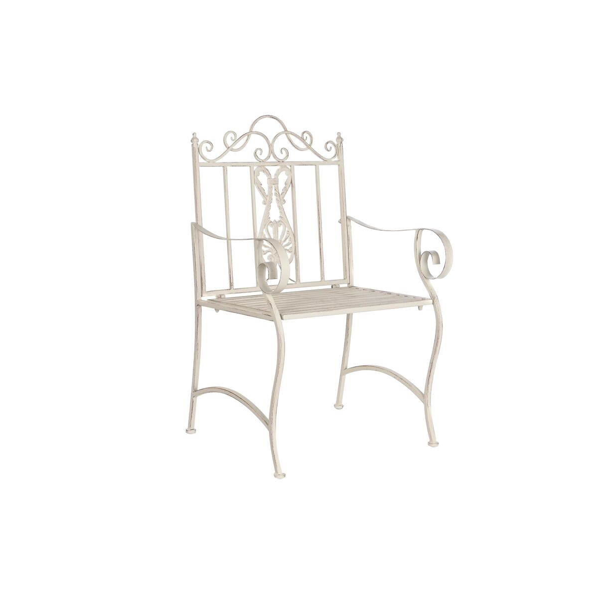 Garden chair DKD Home Decor White Metal 63,5 x 52 x 98 cm Garden chair DKD Home Decor White Metal 63,5 x 52 x 98 cm