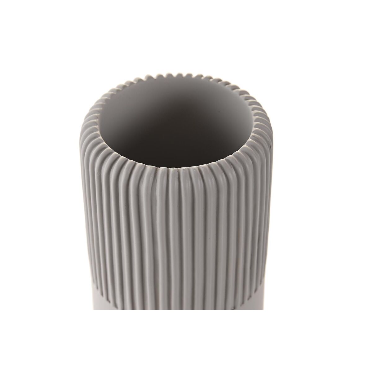 Glass DKD Home Decor Grey Cement 7 x 7 x 11 cm