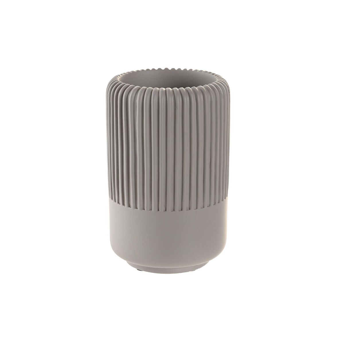 Glass DKD Home Decor Grey Cement 7 x 7 x 11 cm