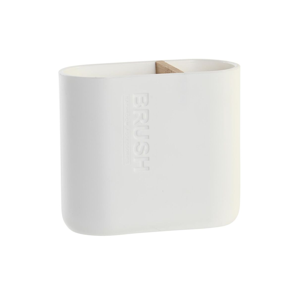 Toothbrush Holder DKD Home Decor White Natural Bamboo polypropylene 11,5 x 5,5 x 10,5 cm (12 Units) Toothbrush Holder DKD Home Decor White Natural Bamboo polypropylene 11,5 x 5,5 x 10,5 cm (12 Units)