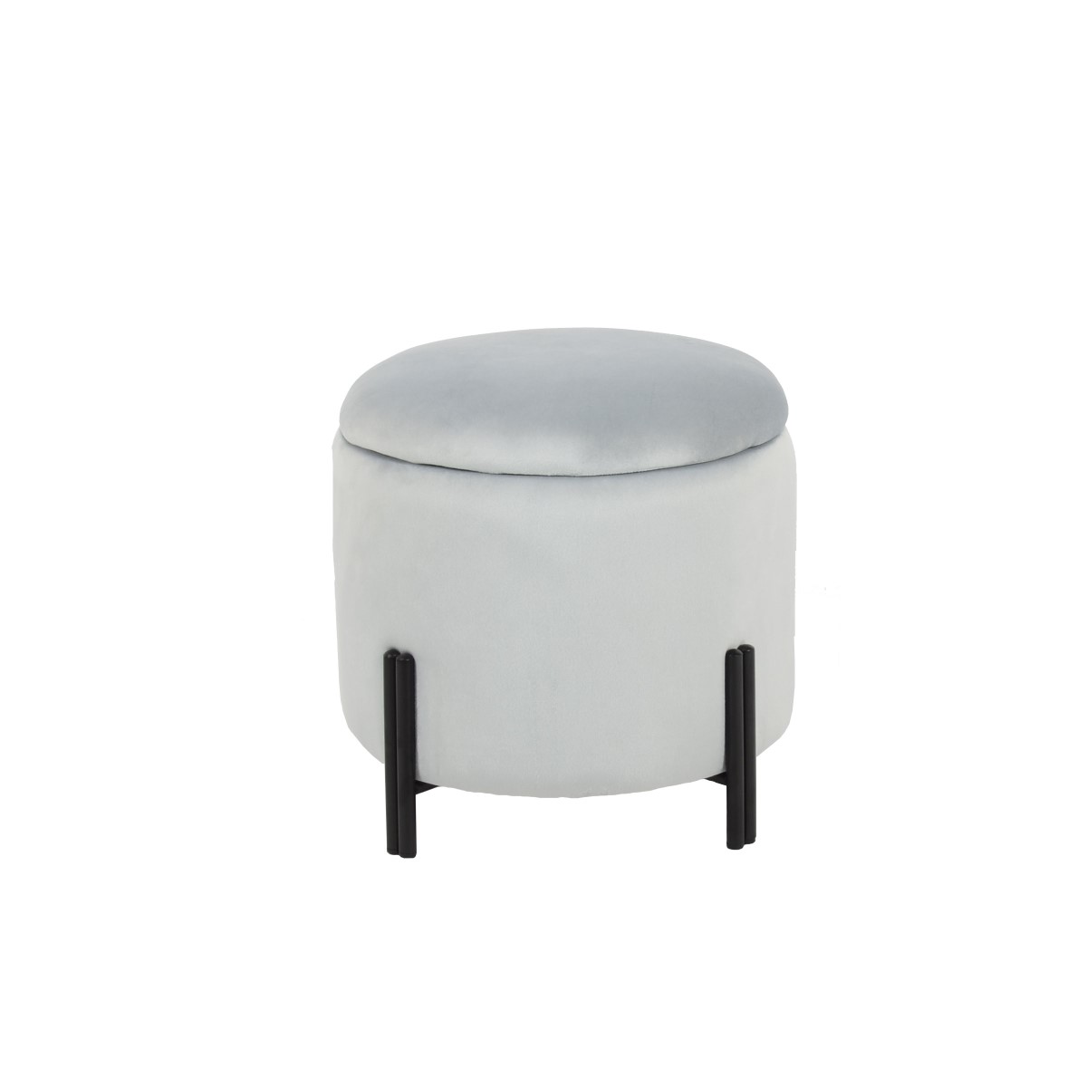 Footrest DKD Home Decor Grey Metal Polyester (42 x 42 x 42 cm) Footrest DKD Home Decor Grey Metal Polyester (42 x 42 x 42 cm)