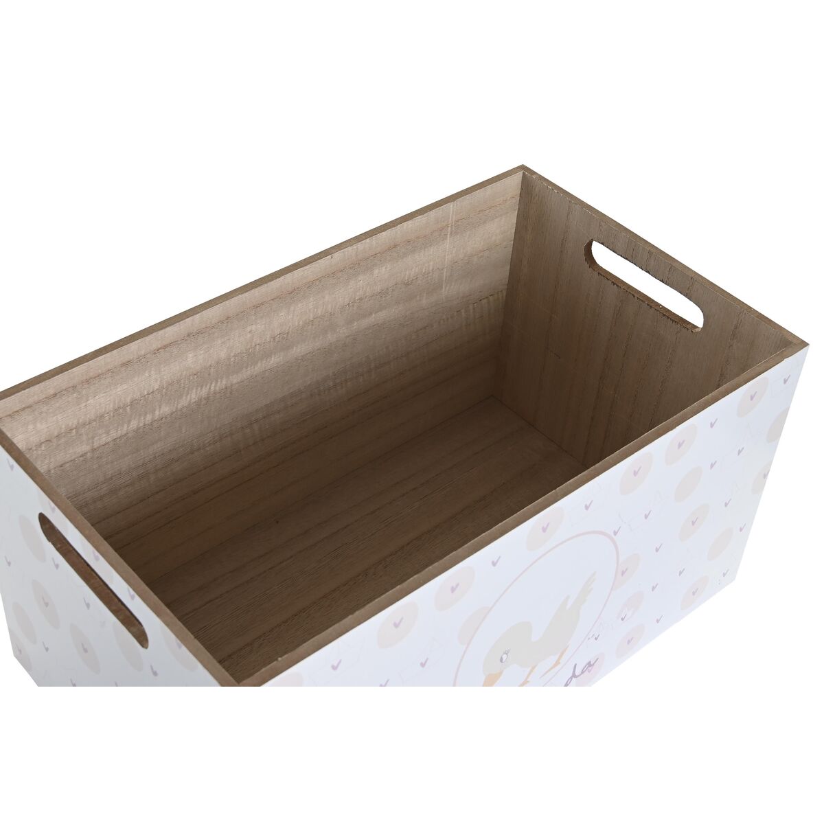 Storage Box DKD Home Decor Blue Pink MDF Wood 36 x 21 x 18 cm (2 Units)