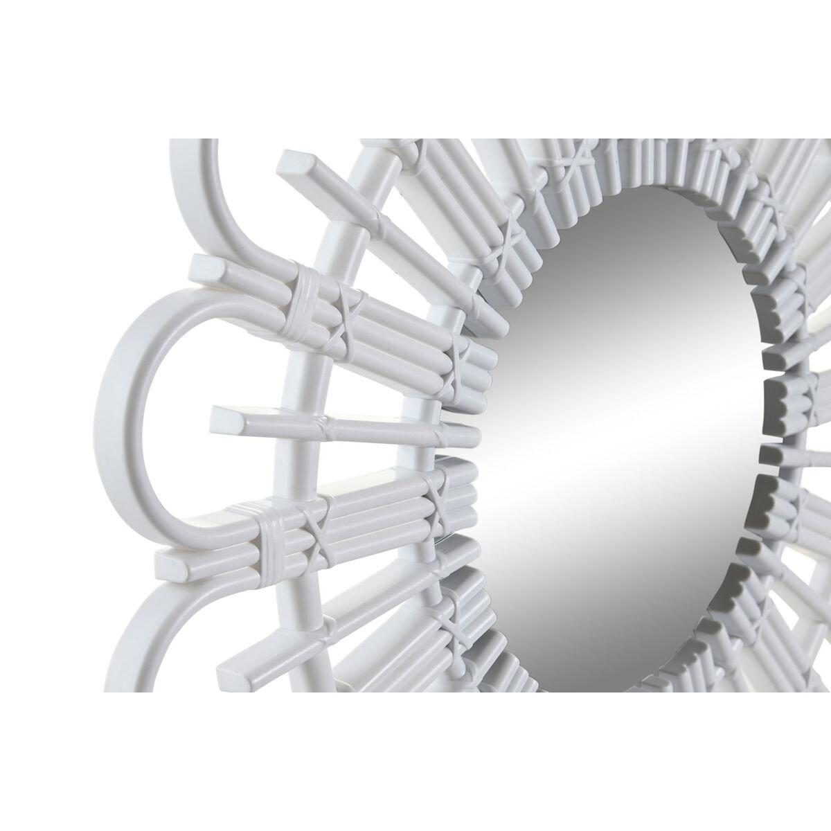 Wall mirror DKD Home Decor Scandi Crystal Natural White polypropylene (50 x 2,5 x 50 cm) (2 Units)