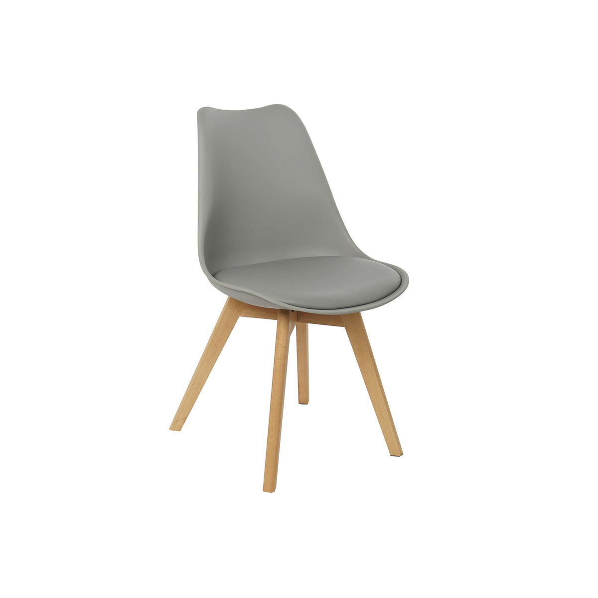 Chair DKD Home Decor 48 x 55 x 83 cm Foam Grey Brown polypropylene Beech Chair DKD Home Decor 48 x 55 x 83 cm Foam Grey Brown polypropylene Beech