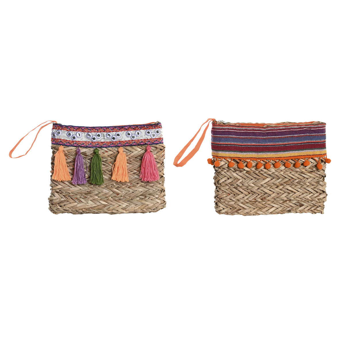 Hippie Bag DKD Home Decor Multicolour wicker (26 x 4 x 20 cm) (2 Units) Hippie Bag DKD Home Decor Multicolour wicker (26 x 4 x 20 cm) (2 Units)