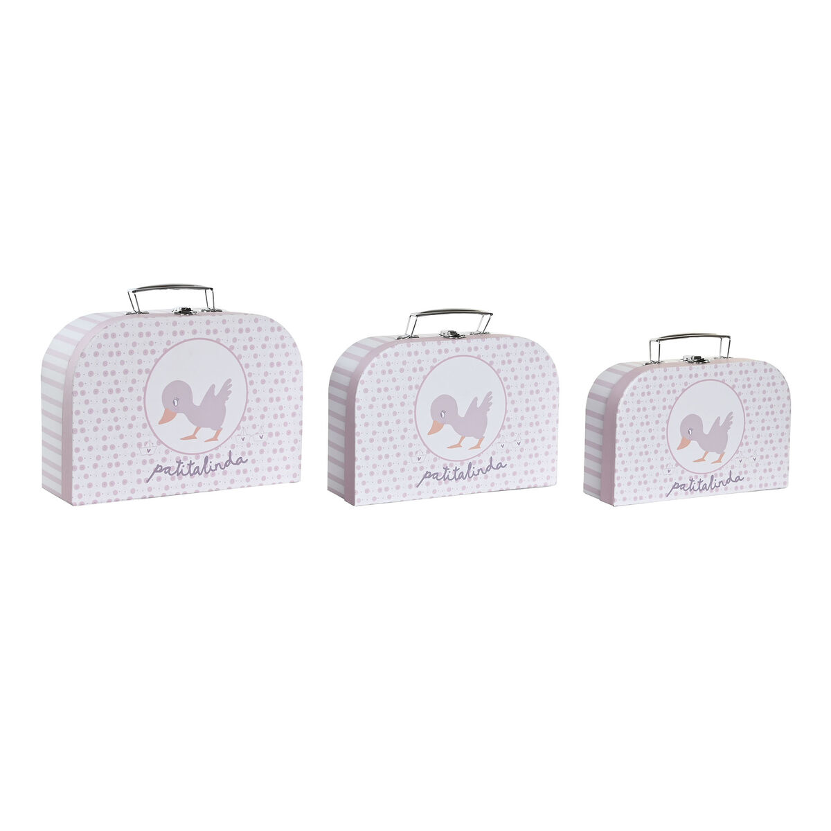 Set of decorative boxes DKD Home Decor 28 x 9,5 x 20 cm Pink Metal Multicolour Cardboard Set of decorative boxes DKD Home Decor 28 x 9,5 x 20 cm Pink Metal Multicolour Cardboard