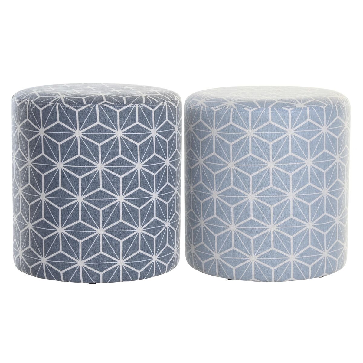 Footrest DKD Home Decor 31 x 31 x 33 cm Blue Sky blue Pinewood Geometric Mediterranean (2 Units) Footrest DKD Home Decor 31 x 31 x 33 cm Blue Sky blue Pinewood Geometric Mediterranean (2 Units)